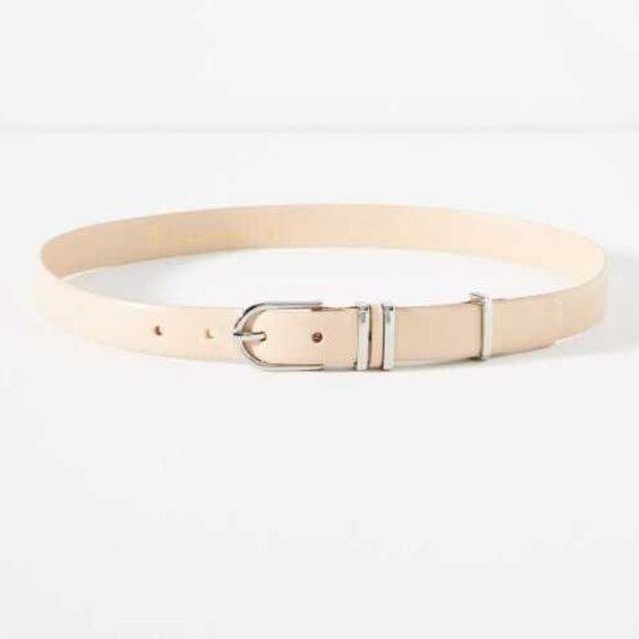 New women\'s XS S  XL Anthropologie Basic Keeper belt in Cream leather main image 7